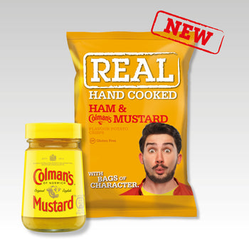 REAL Handcooked Crisps - Ham & Mustard 35g