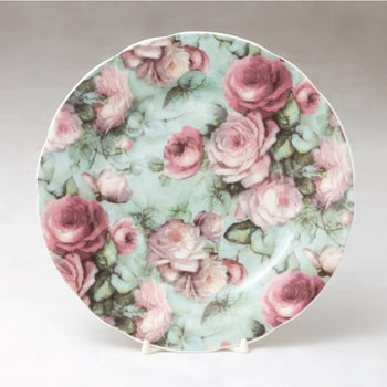 Ramble Vintage Bone China Scallop Salad Plates, Set of 4