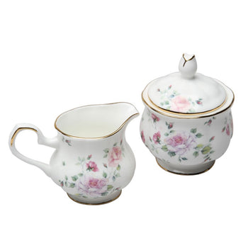 Romantic Rose Sugar and Creamer Set
