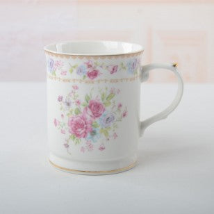 Rose Bouquet Mugs, Set of 4