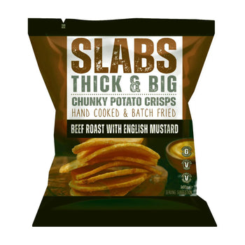 Slabs Thick and Big Potato Crisps - Beef Roast with English Mustard Sharing Bag 160g