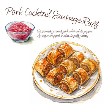 4&20 Cocktail Pork Sausage Rolls 12 Pack - 1lb Ship Weight