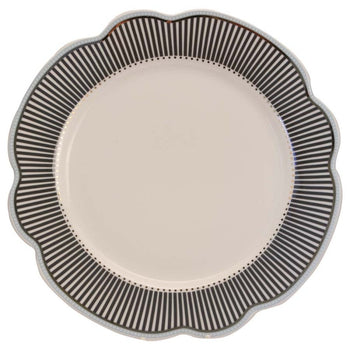 Scallop Navy Toile Dinner Plates, Set of 2