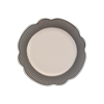 Scallop Navy Toile Salad Plates, Set of 4