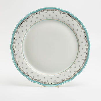 Scallop Turq Dinner Plates, Set of 2