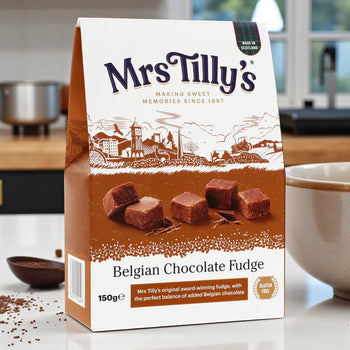 Mrs Tilly's Belgian Chocolate Fudge Carton 150g