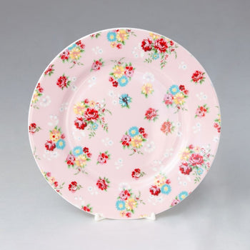 Shabby Rose Pink Dessert Plates, Set of 4
