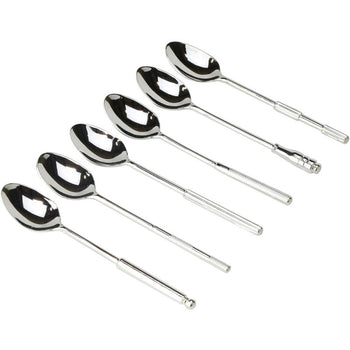 Silverplate Demi Spoons with Assorted Texture Handle, Set of 6 Boxed