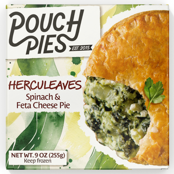Pouch Pies Spinach and Feta Pie 9oz - 1/2lb Ship Weight
