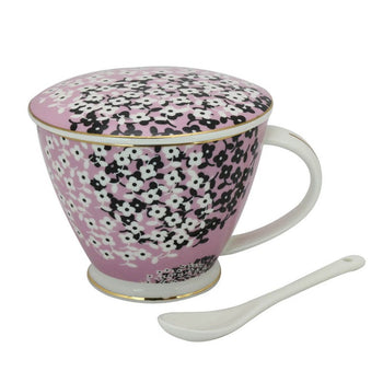 Spray Ditsy Mug & cover & spoon 3 pc set