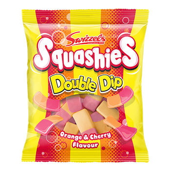 Swizzels Squashies Double Dip Orange & Cherry Flavour 120g