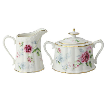 Stems of Roses Sugar and Creamer Set