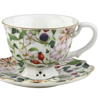 Summer Berry Cup Saucer, Set of 4