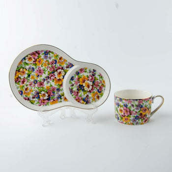 Summer Chintz Tea/ snack Set, Set of 2