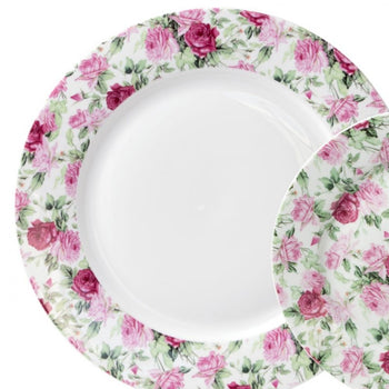 Summer Rose Chintz 10.5" Dinner Plates, Set of 4