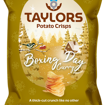 Taylor's Crisps Holiday Collection  - Festive Boxing Day Curry Crisps Large Bag 150g