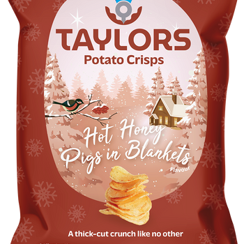 Taylor's Crisps Holiday Collection  - Hot Honey Pigs in Blankets Crisps Large Bag 150g