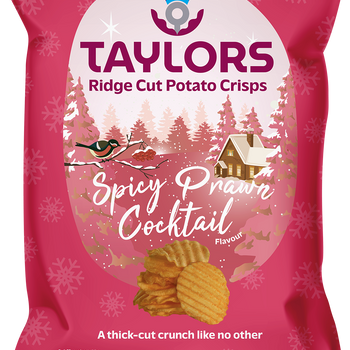 Taylor's Crisps Holiday Collection - Festive Spicy Prawn Cocktail Crisps Large Bag 150g