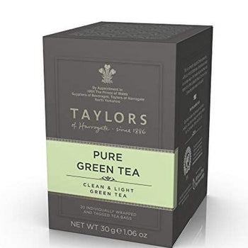 Taylors of Harrogate - Pure Green Tea. 20 Tea Bags individually wrapped.