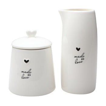 Texture "Made with Love" Sugar Creamer Set