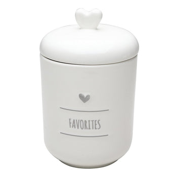 Textured "FAVORITES" Medium Canister, S/2
