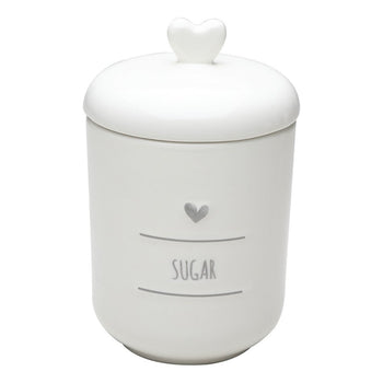 Textured "SUGAR" Medium Canister, S/2
