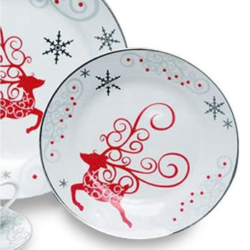 Twinkle Star Reindeer 6in Plates, S/4