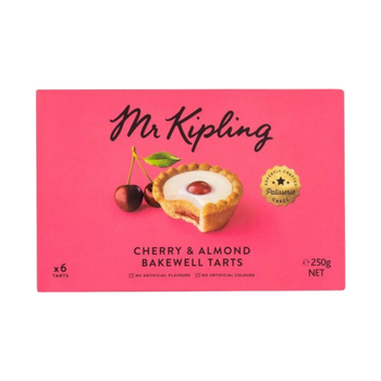 Mr Kipling Cherry & Almond Bakewell Tarts. (6)