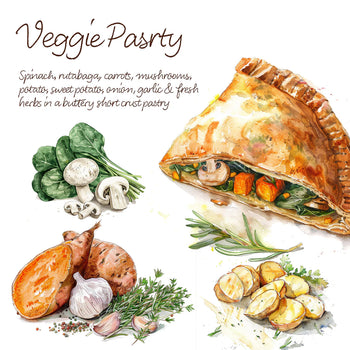 4&20 Veggie Medley Pasty 7oz - 1/2lb Ship Weight