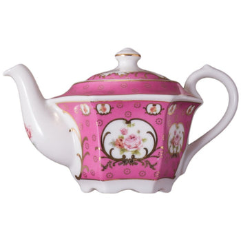 Victorian Pink Rose Hexagonal Teapot