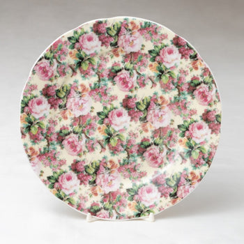 Victorian Vintage Bone China Scallop Salad Plates, Set of 4