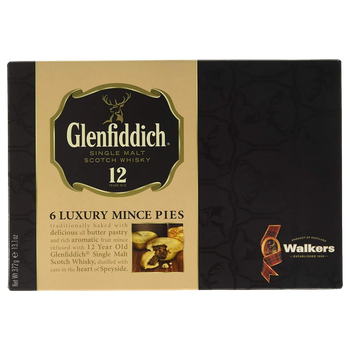 Walkers Luxury Glenfiddich Whisky Mincemeat Tarts 6 Pack 13.1oz