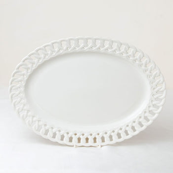 White Heirloom Oval Platter