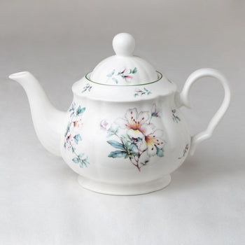 White Magnolia Teapot