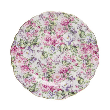 Wild Floral Chintz Salad Plates, Set of 4