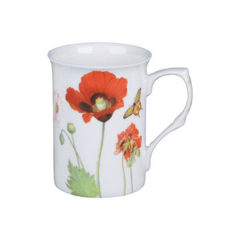 Wild Poppy Can Mugs, Set of 4