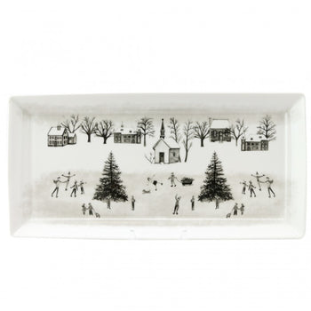 Wonderland Black 10.25-inch Loaf Tray, Set of 4