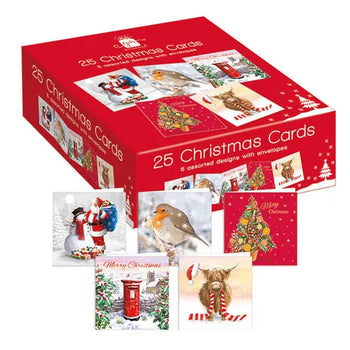Giftmaker Bumper Box of Christmas Cards - 25 Pack