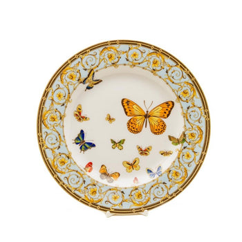 Blue Butterfly Dinner Plates, Set of 4