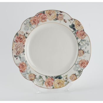 Yellow Rose Scallop Dinner Plate, Set of 4