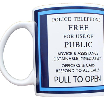 Doctor Who Tardis Police Telephone Ceramic Mug - Official Merchandise