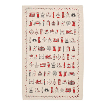 Victoria Eggs - London Christmas Tea Towel