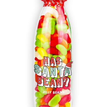 Sale Best Before 31st May 2026 - Treat Kitchen - Has Santa Bean? Vegan Christmas Message Sweet Bottle