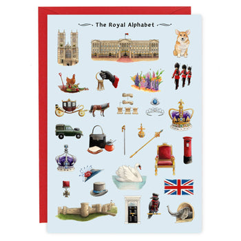 Yeti Cards & Gifts - The Royal Alphabet Greeting Card