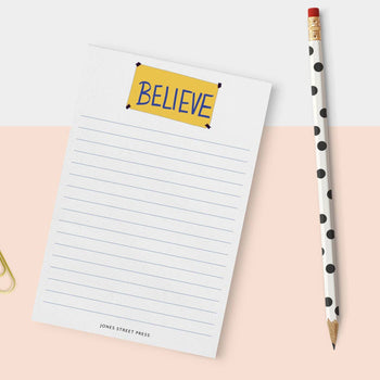 Jones Street Press - Believe Ted Lasso Inspired Pop Culture Lined Notepad