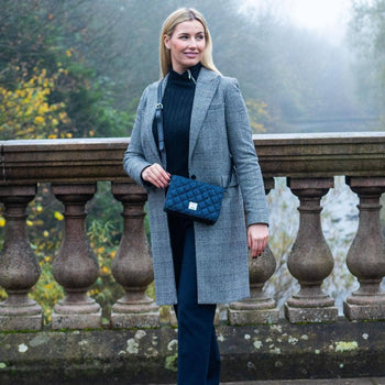 maccessori - Harris Tweed Quilt Shoulder Bag Blue