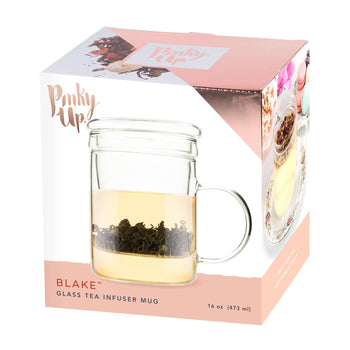 Pinky Up - Blake™ Glass Loose Leaf Tea Infuser Mug with Lid