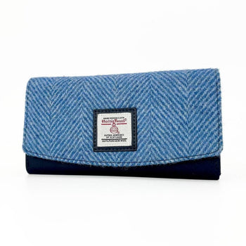 maccessori - Harris Tweed Ladies Envelope Purse Sky Blue