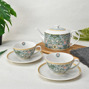 STP - Morris Garden Ceramic Porcelain Tea Set of 5 pcs