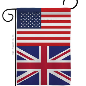 United Kingdom/US Friendship Garden Flag 13" x 18.5"